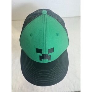 Minecraft  Jinx Trucker Hat Y2K USA Mesh Adjustable Strapback‎ Cap Green Black